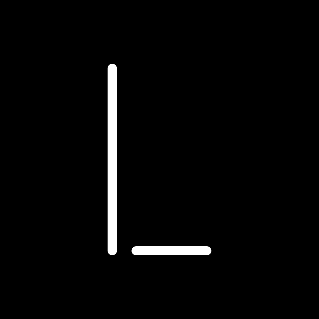 Favicon Luxlab Collection L blanc sur fond noir