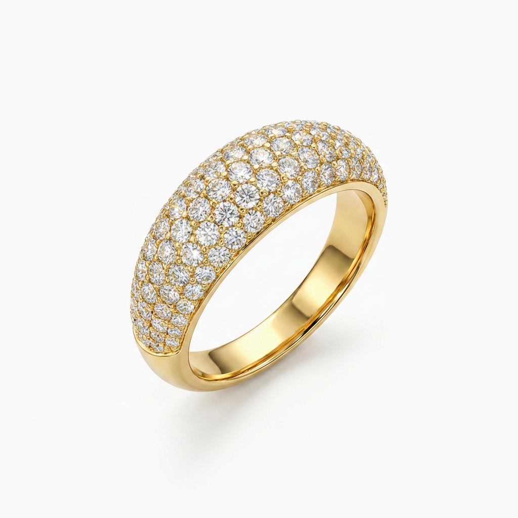 HALO GOLD RING — 18K GOLD PLATED 925 SILVER & PAVÉ ZIRCONIA