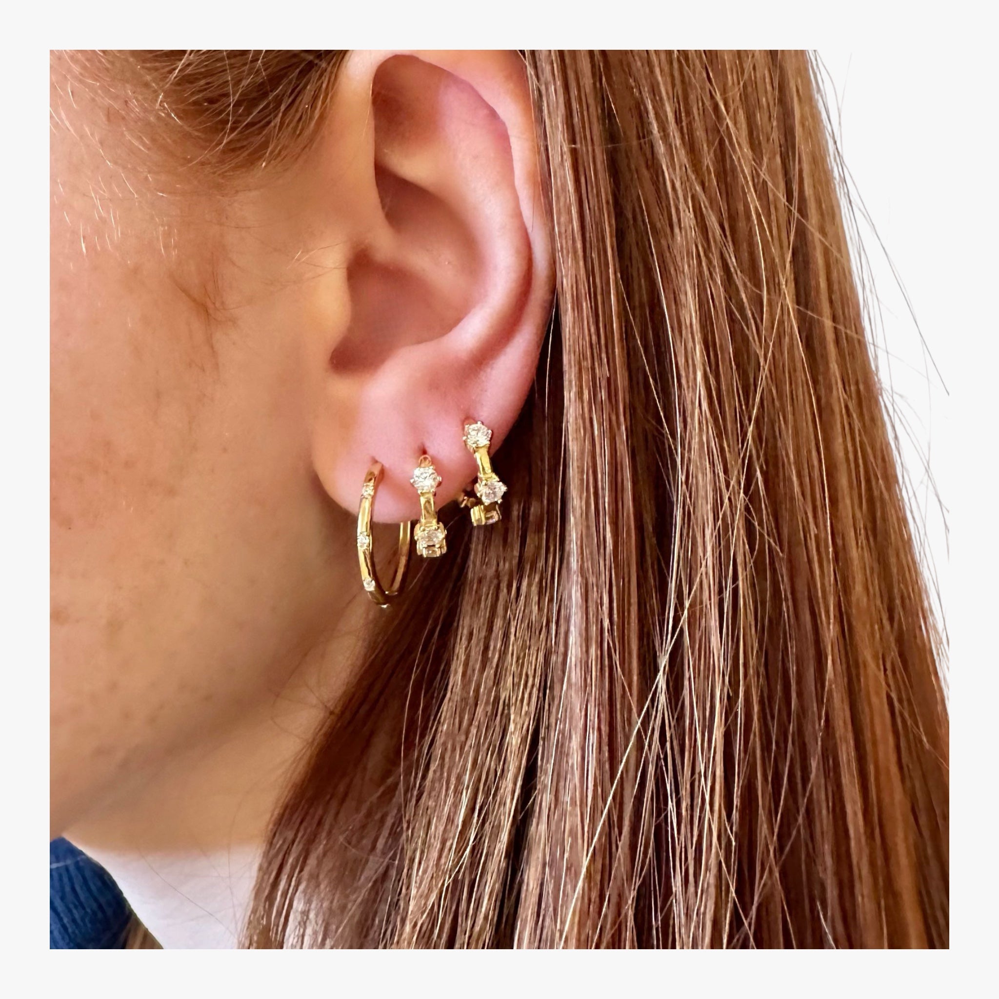 mini creoles lola portees sur femme argent 925 plaque or 18k zircons luxlab collection