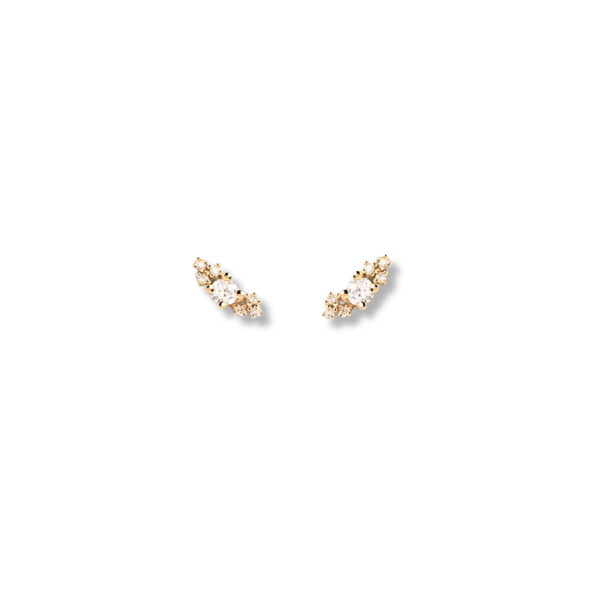 Puces d’oreilles MINI SPARK — Argent 925 plaqué or 18 carats & oxyde de zirconium - Luxlab Collection