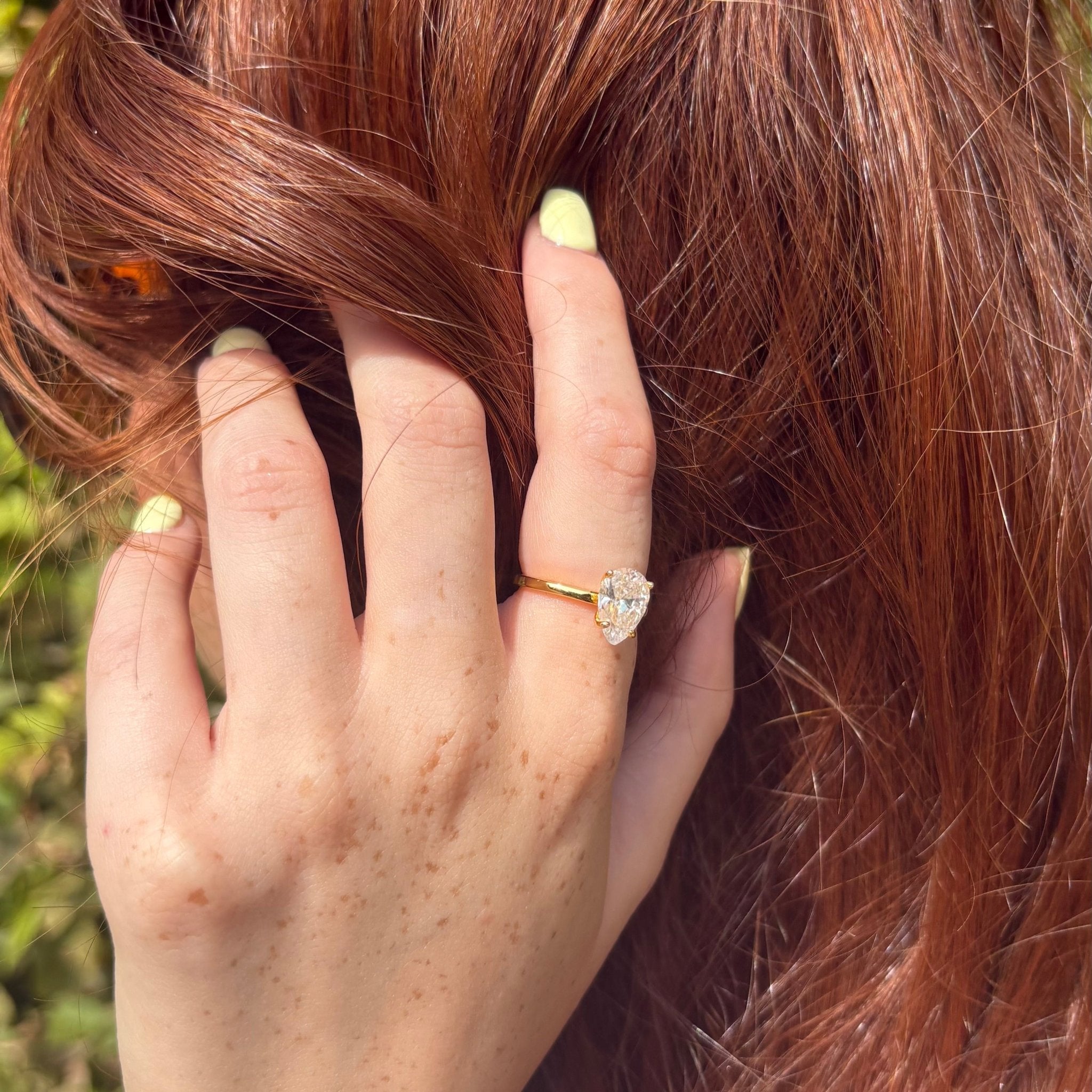 bague 18k darling portee sur main femme argent 925 plaqué or 18k zircon luxlab collection