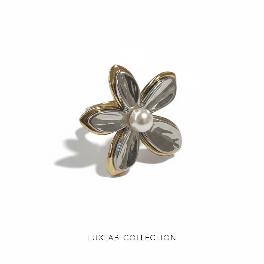 Bague ajustable Bloom — Acier inoxydable PVD or 18 carats - Luxlab Collection