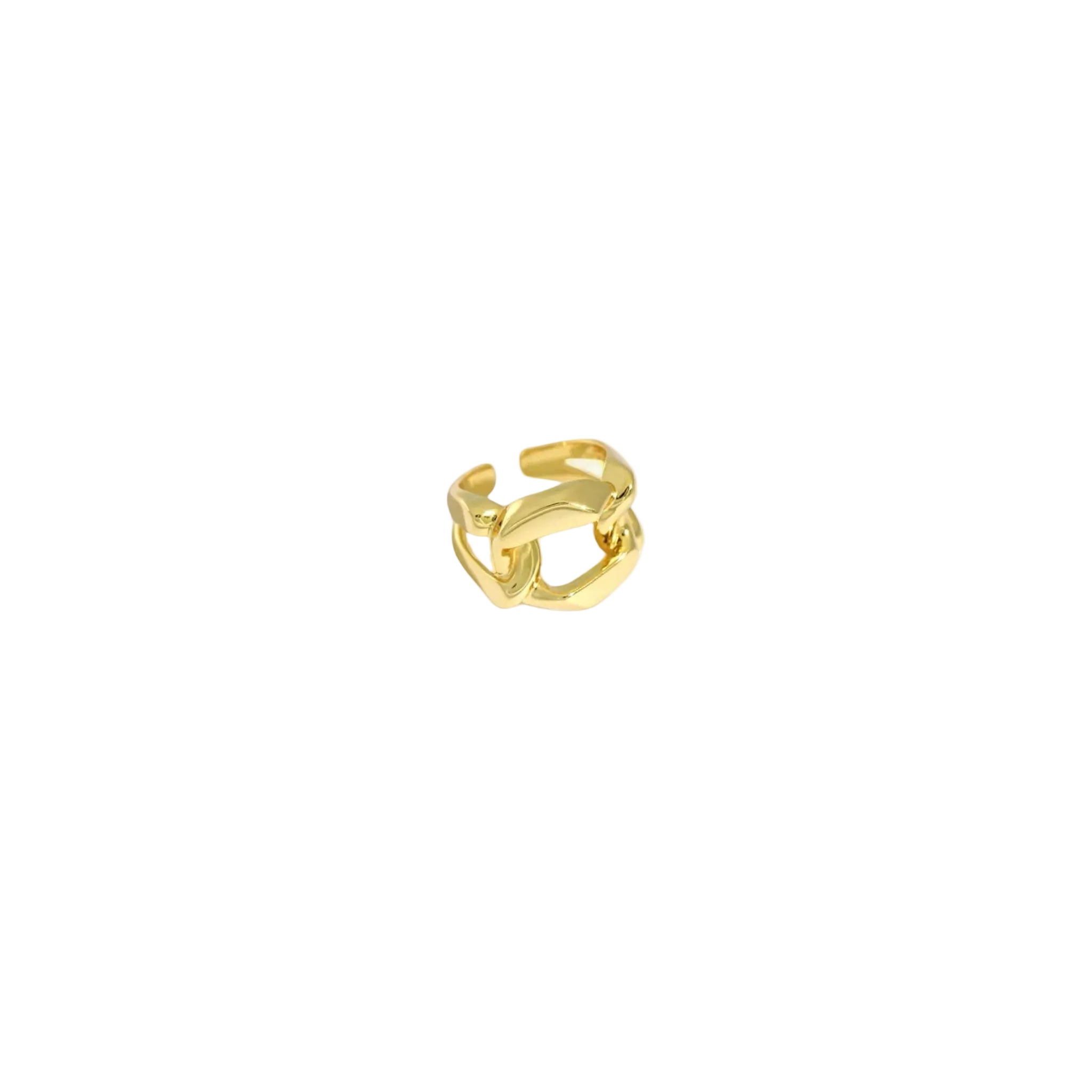 Bague ajustable CLAUDY Gold : Luxlab Collection – Un Design Massif en argent plaqué or - Luxlab Collection
