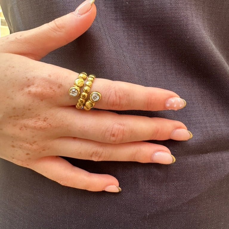 Bague Stack Me – Acier inoxydable 316L & zircons - Luxlab Collection