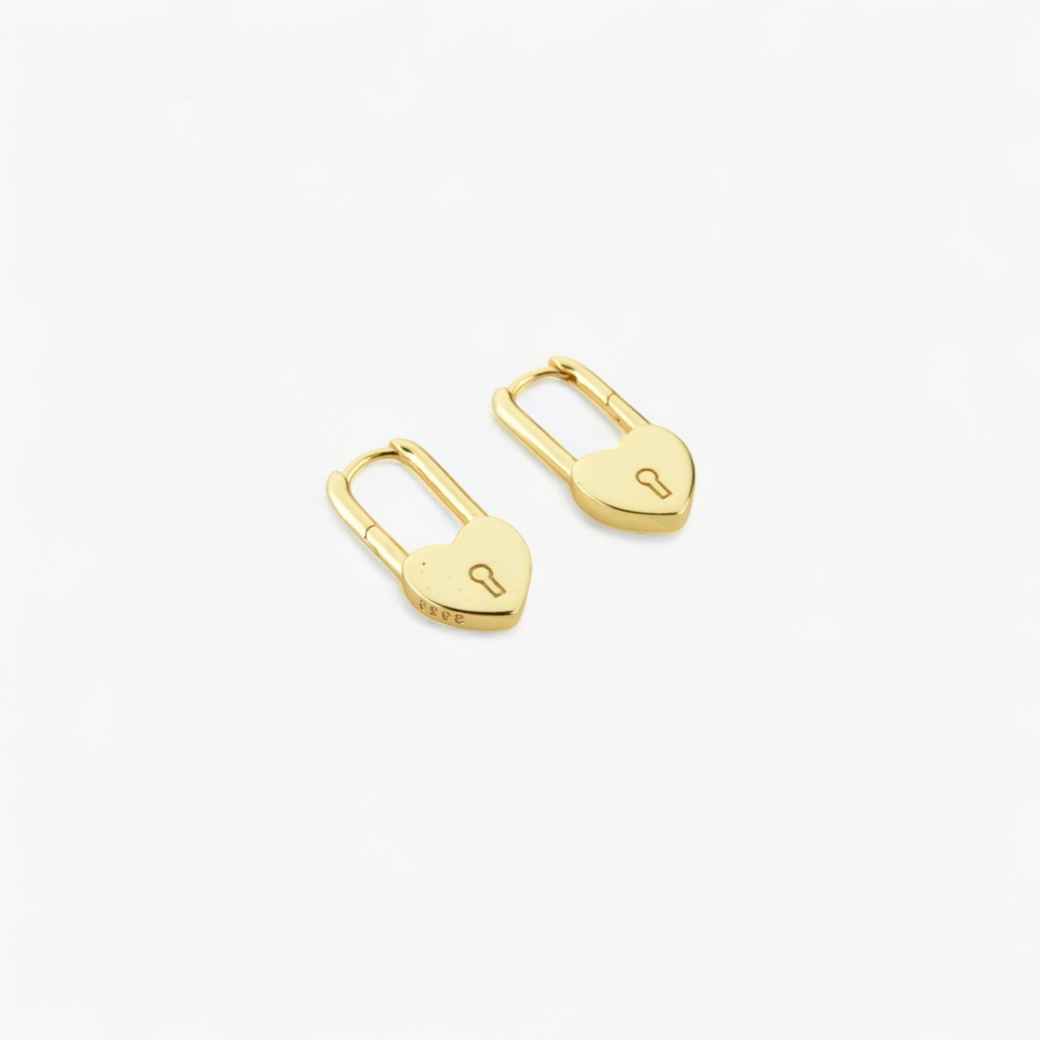Boucles d'Oreilles LOVE LOCK : Luxlab Collection – Cadenas Parisiens & Éclat Doré Romantique. - Luxlab Collection