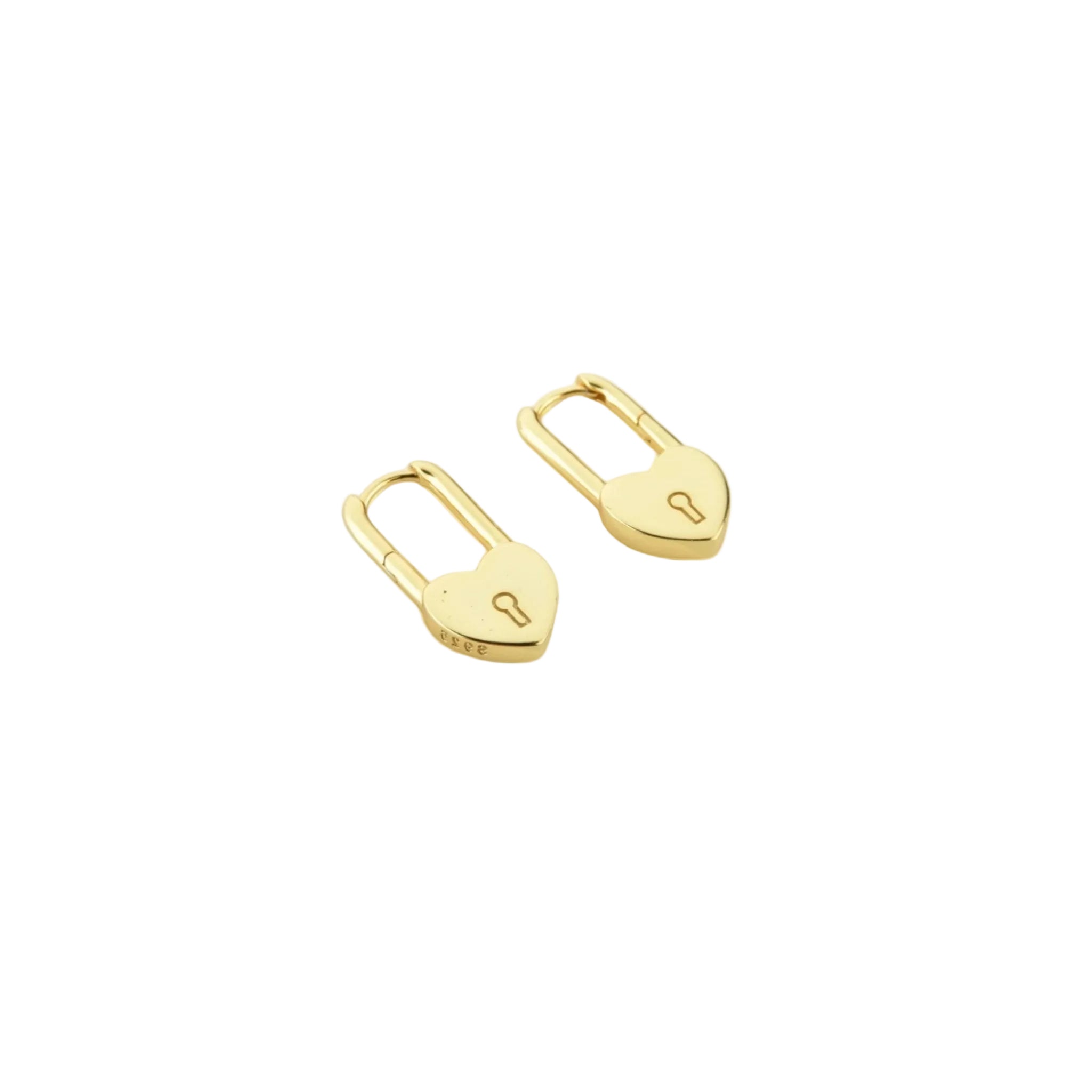 Boucles d'Oreilles LOVE LOCK : Luxlab Collection – Cadenas Parisiens & Éclat Doré Romantique. - Luxlab Collection