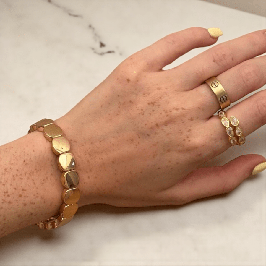 Bracelet Cléo — Acier inoxydable PVD or 18 carats - Luxlab Collection