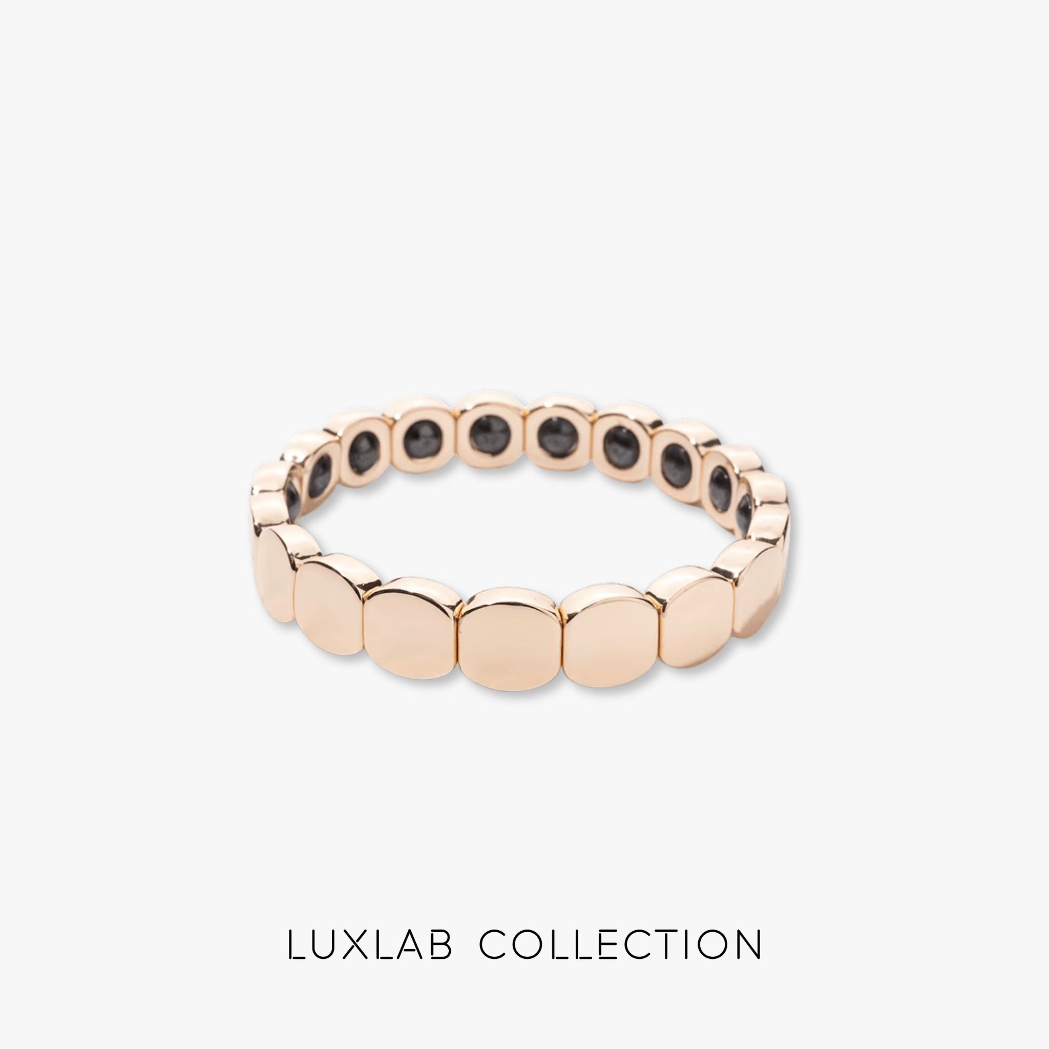 bracelet cleo en acier inoxydable 316l pvd or 18k sur fond blanc luxlab collection