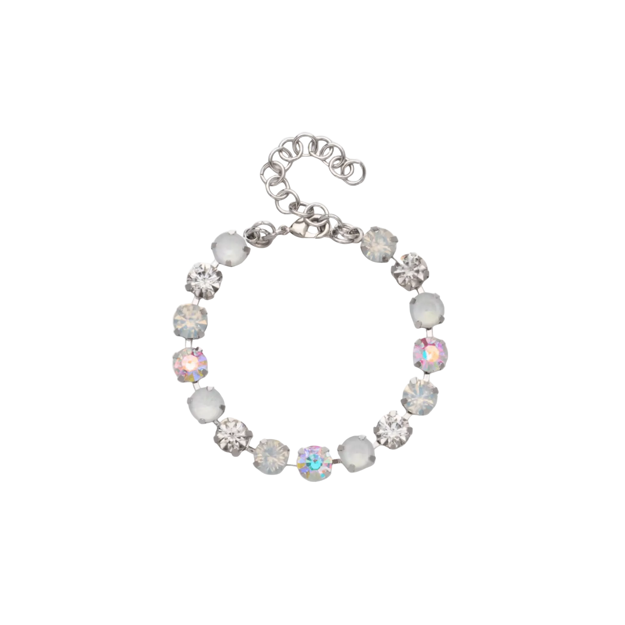 Bracelet Coco Luxe – Acier inoxydable argenté & cristaux blancs AB - Luxlab Collection