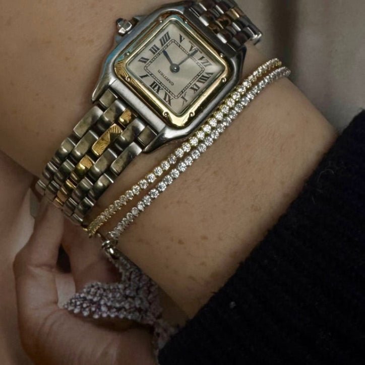 Bracelet LUXE DREAM TENNIS Gold et silver : Luxlab Collection - Luxlab Collection