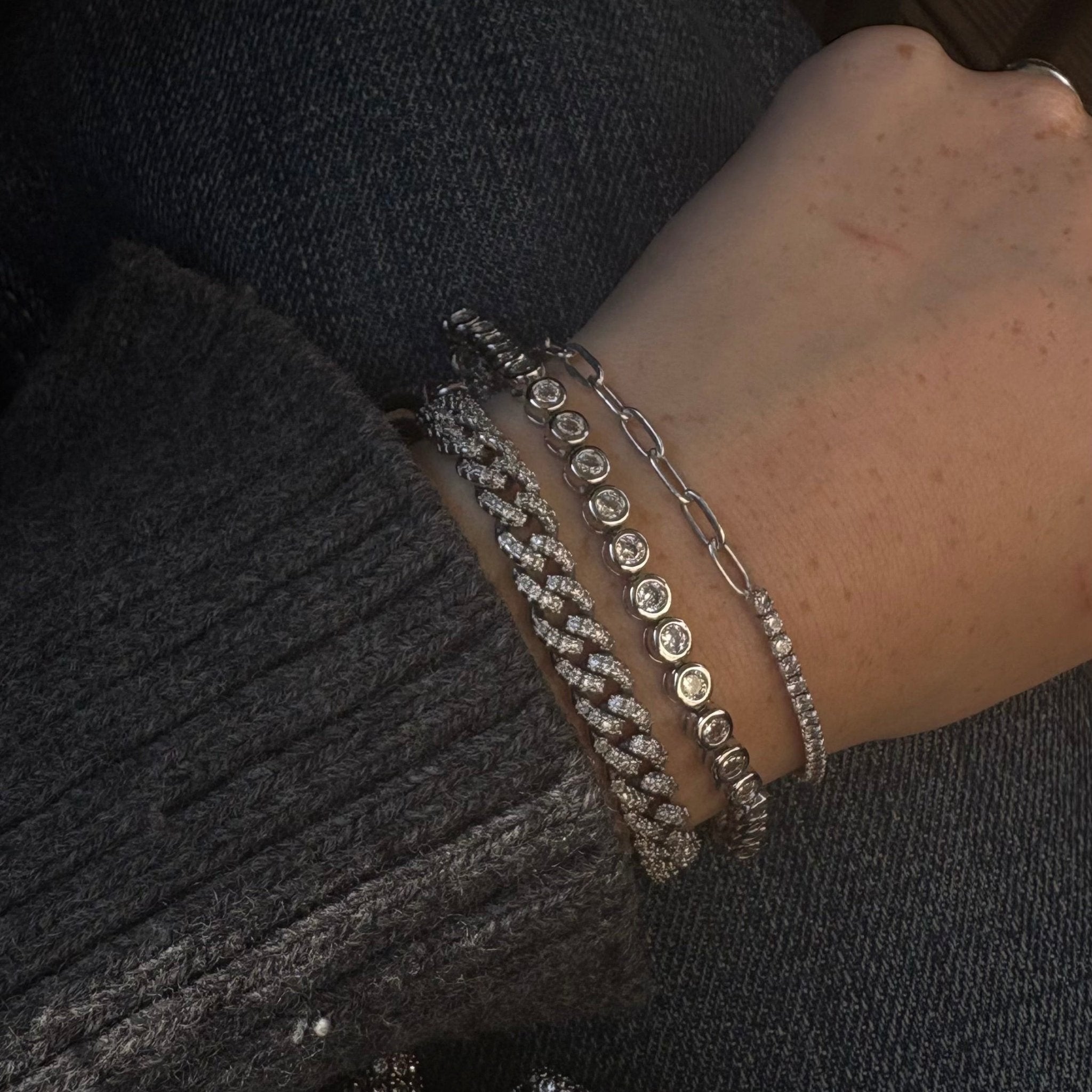 Bracelet pavé PRECIOUS en acier inoxydable - Luxlab Collection