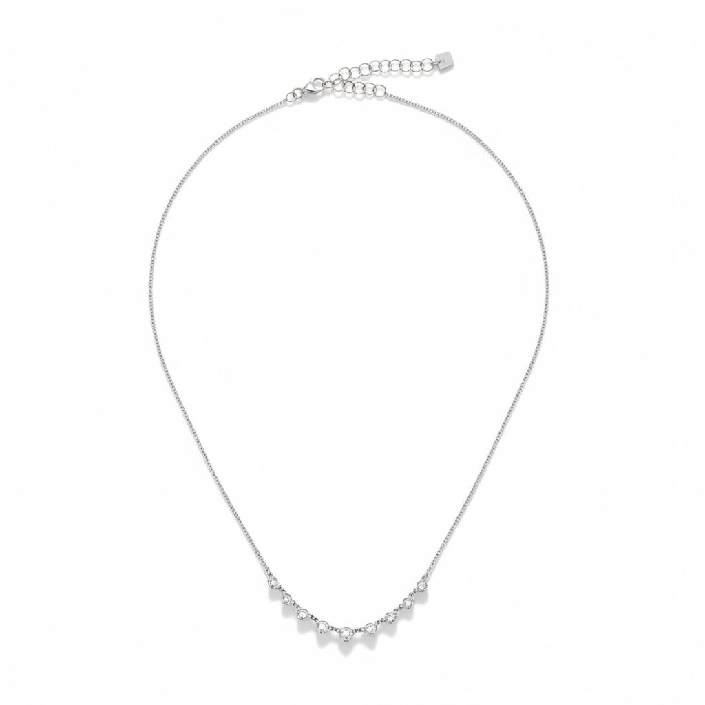 Collier ROMANCE en argent 925 rhodié – Collier fin 40 + 5 cm waterproof - Luxlab Collection