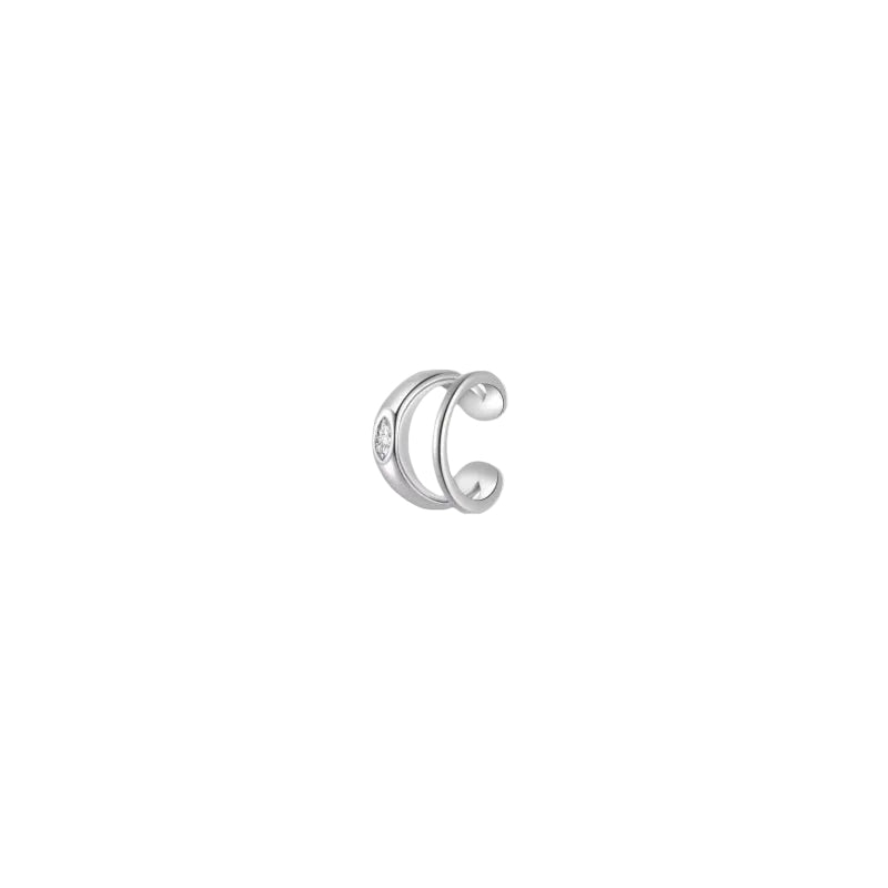 Ear Cuff MUSE SILVER : Luxlab Collection – L'Effet Double Piercing Minimaliste. - Luxlab Collection
