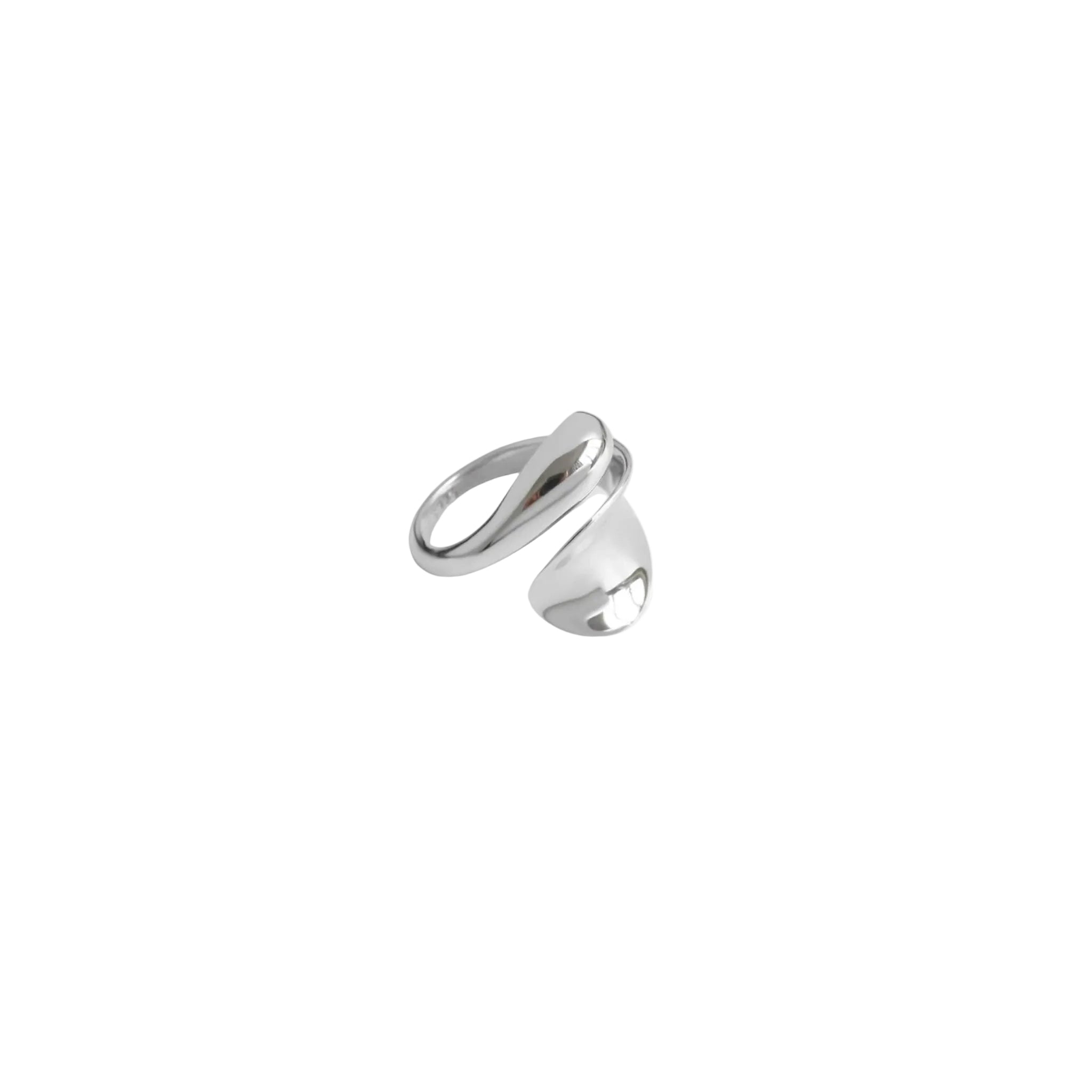 FLOW – BAGUE AJUSTABLE EN ARGENT 925 RHODIÉ - Luxlab Collection