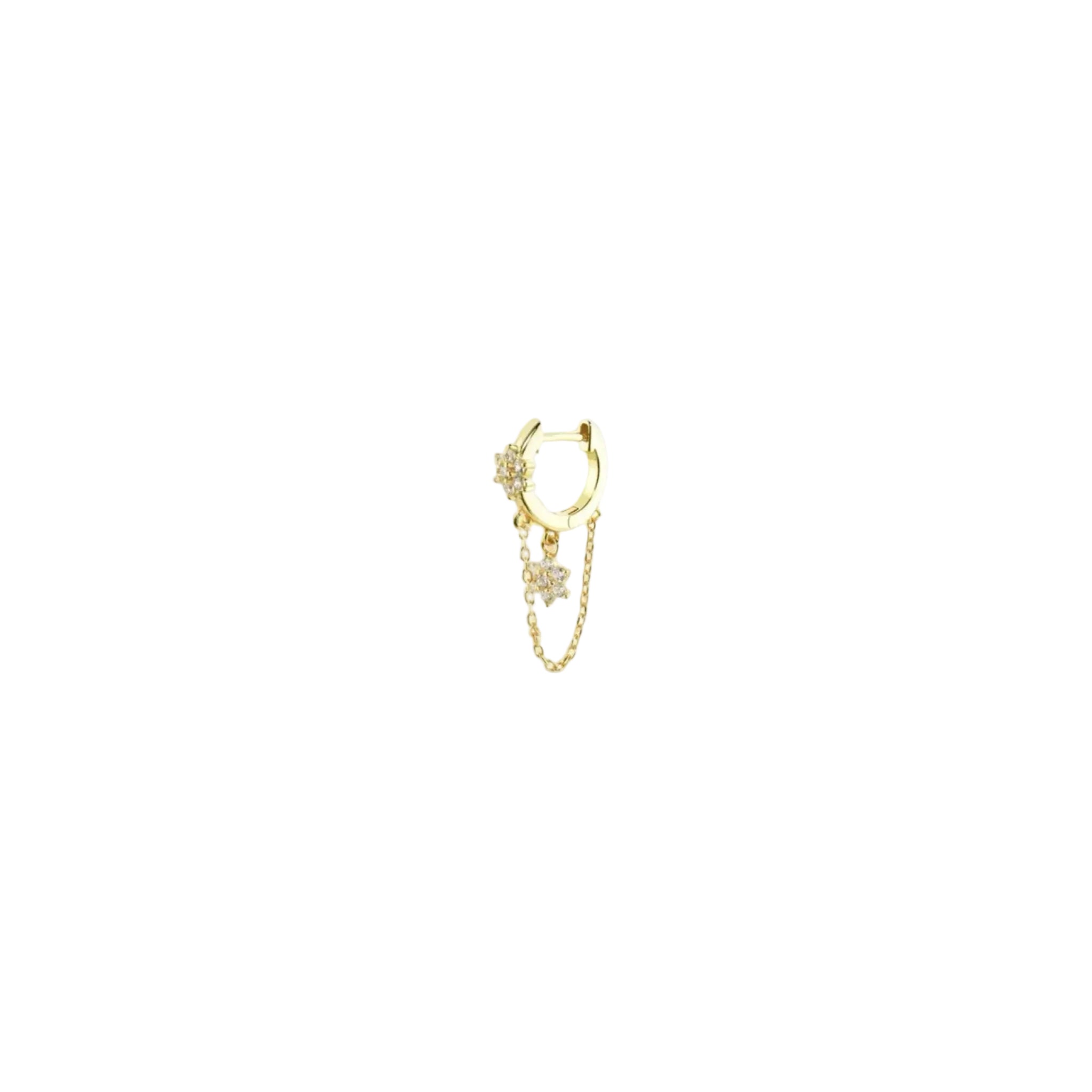 Mono - Boucle IRIS Gold : Luxlab Collection – Les Fleurs Scintillantes en Plaqué Or - Luxlab Collection