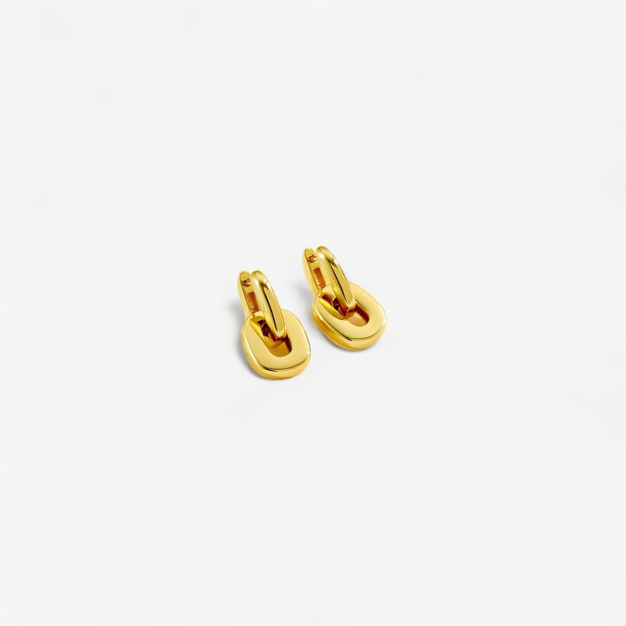 Boucles MILA transformables en argent 925 plaqué or avec charm amovible