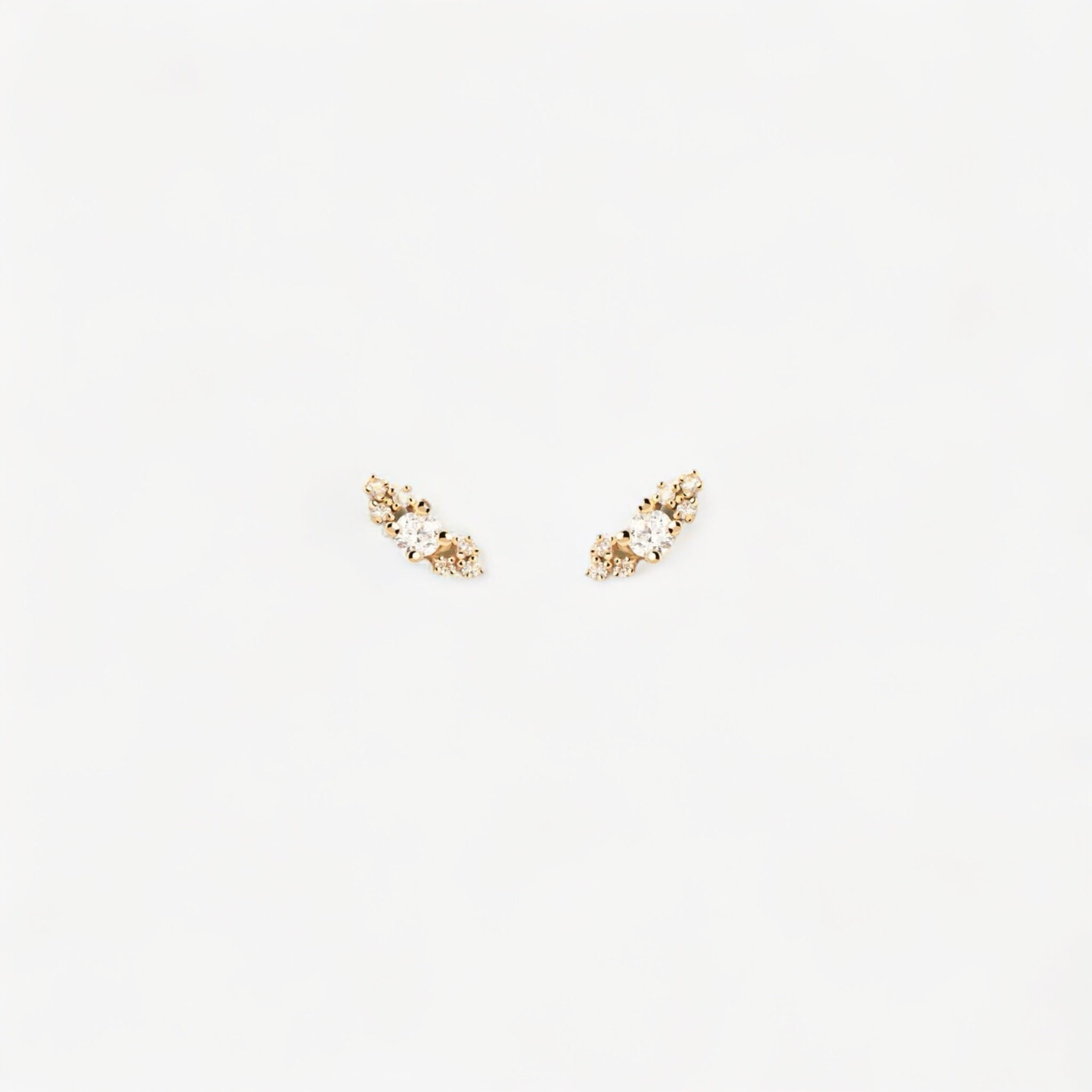 MINI SPARK  – PUCES D'OREILLE EN ARGENT 925 PLAQUÉ OR 18K vue produit 