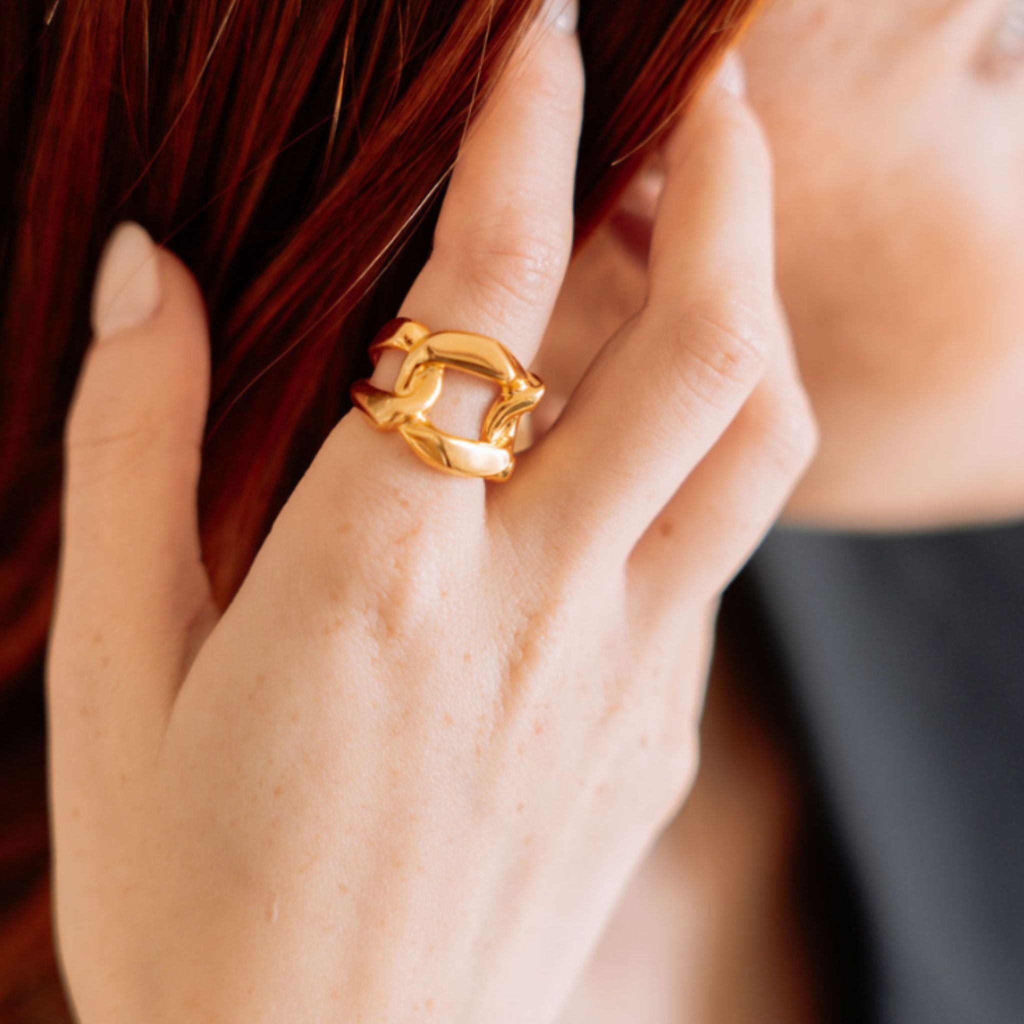 Bague ajustable CLAUDY Gold Luxlab Collection