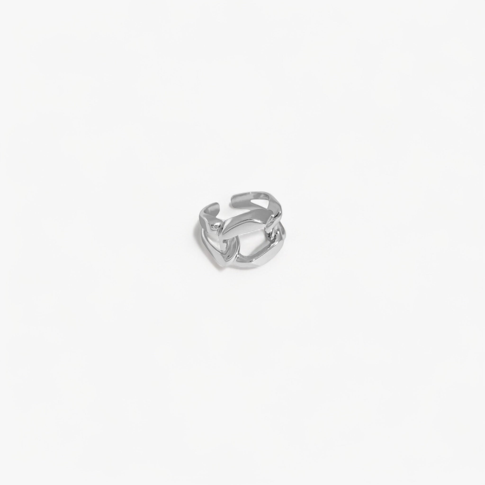 Bague ajustable CLAUDY Silver : Luxlab Collection – Le Design Massif à Maillons Entrelacés - Luxlab Collection