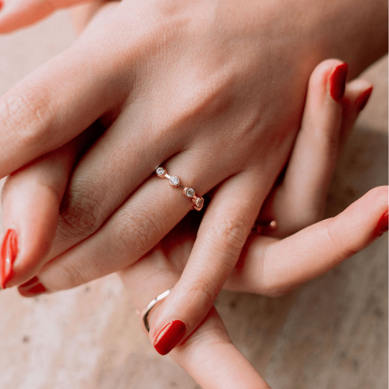Bague ajustable NINA : Luxlab Collection – Fine, Lumineuse & Parfaite pour le Stacking - Luxlab Collection