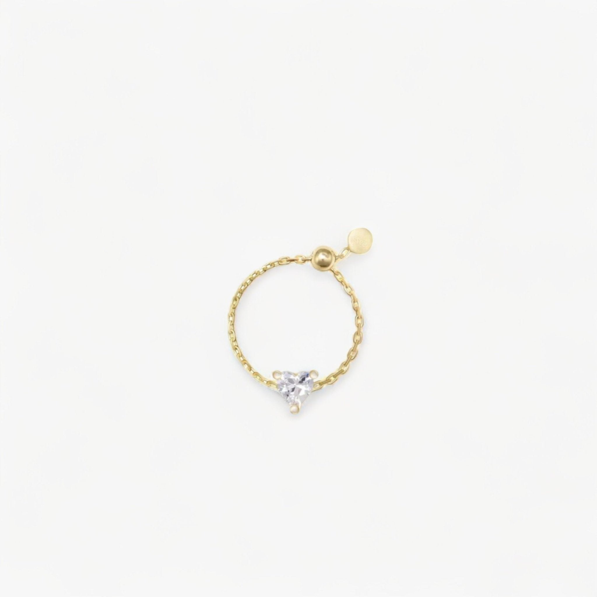 Bague ajustable SWEETHEART WHITE : Luxlab Collection – La Bague de Promesse au Cœur Scintillant. - Luxlab Collection