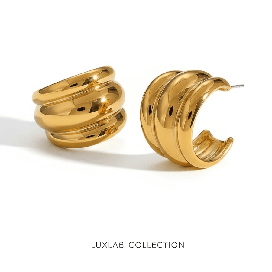 Boucles d’oreilles Daily Chic — Acier inoxydable PVD or 18 carats - Luxlab Collection