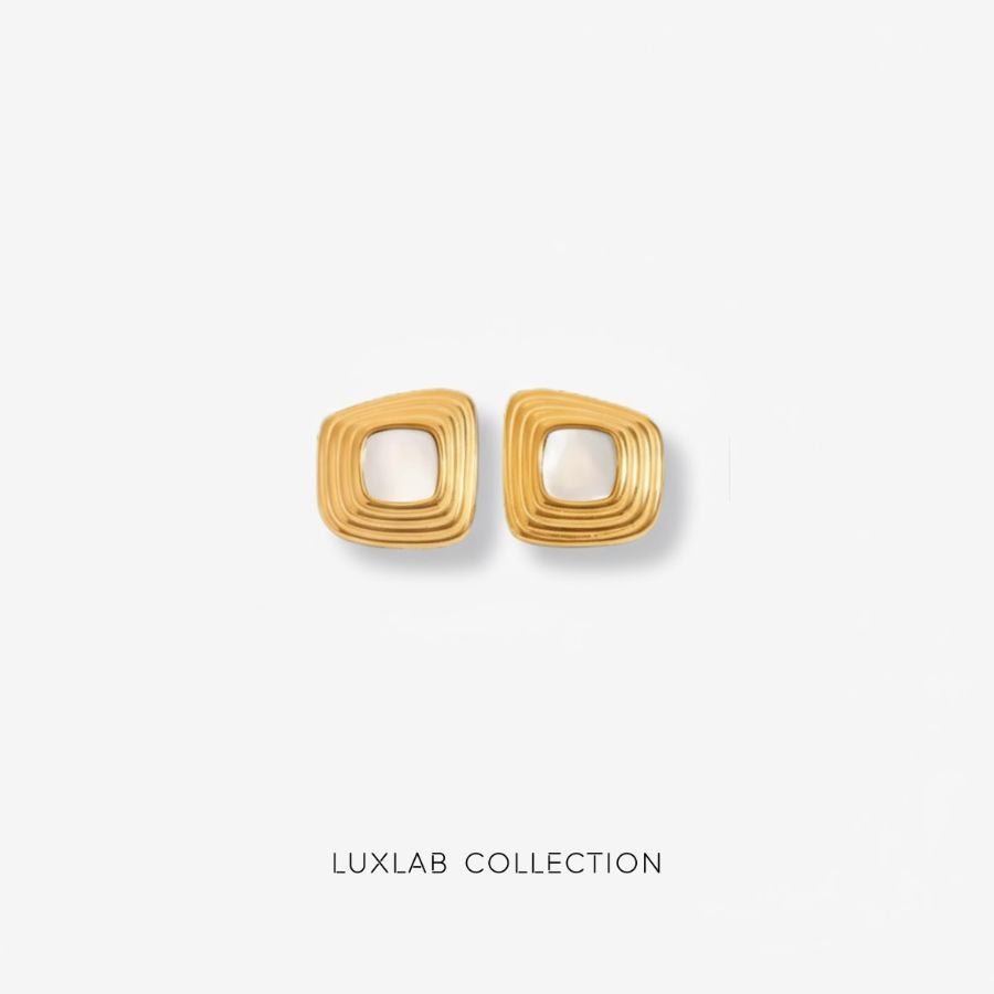 Boucles d’oreilles Moon Shell — Acier inoxydable PVD or 18 carats - Luxlab Collection