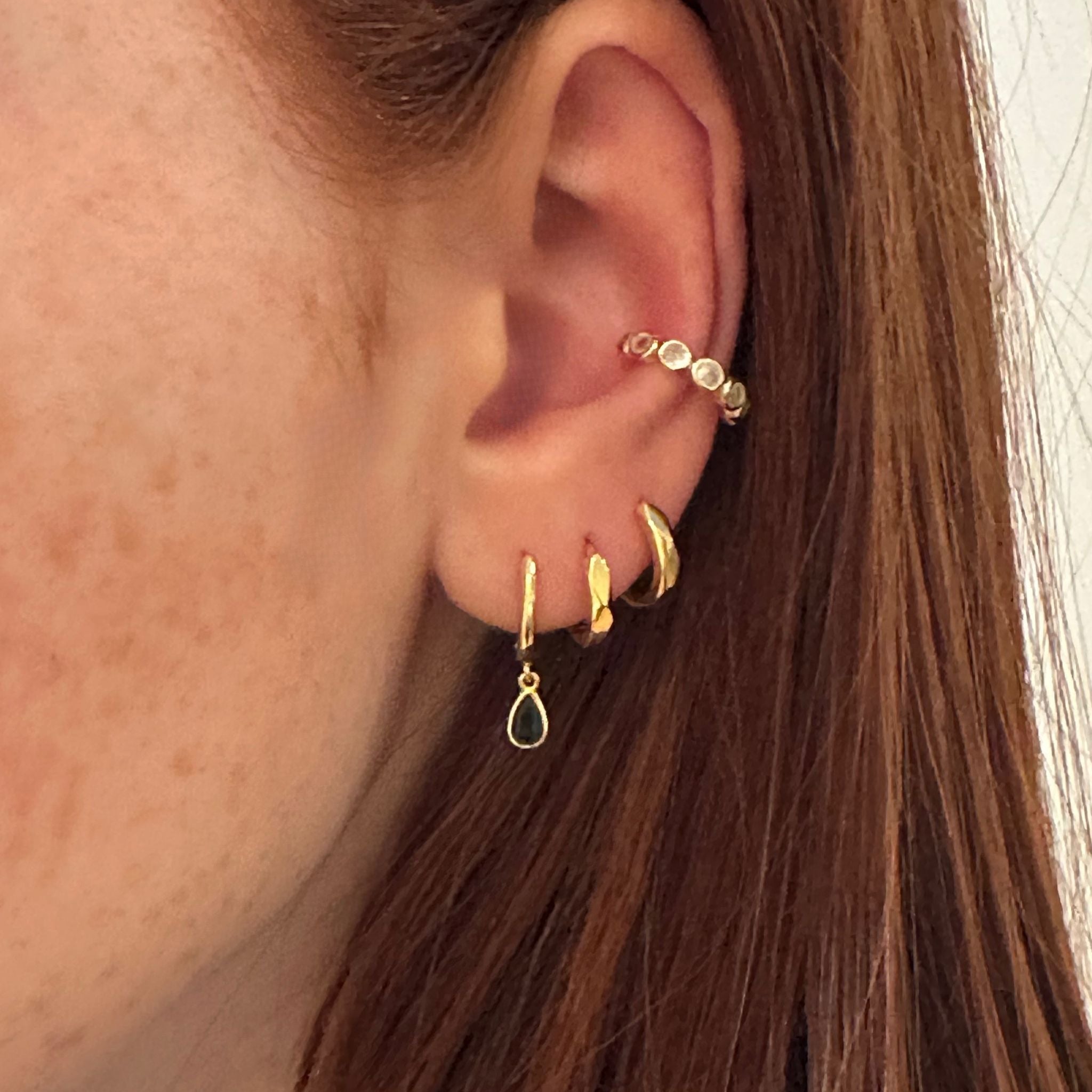 Boucles d'Oreilles PALMA : Luxlab Collection – Éclat Luxueux & Goutte Émeraude – Édition Limitée. - Luxlab Collection