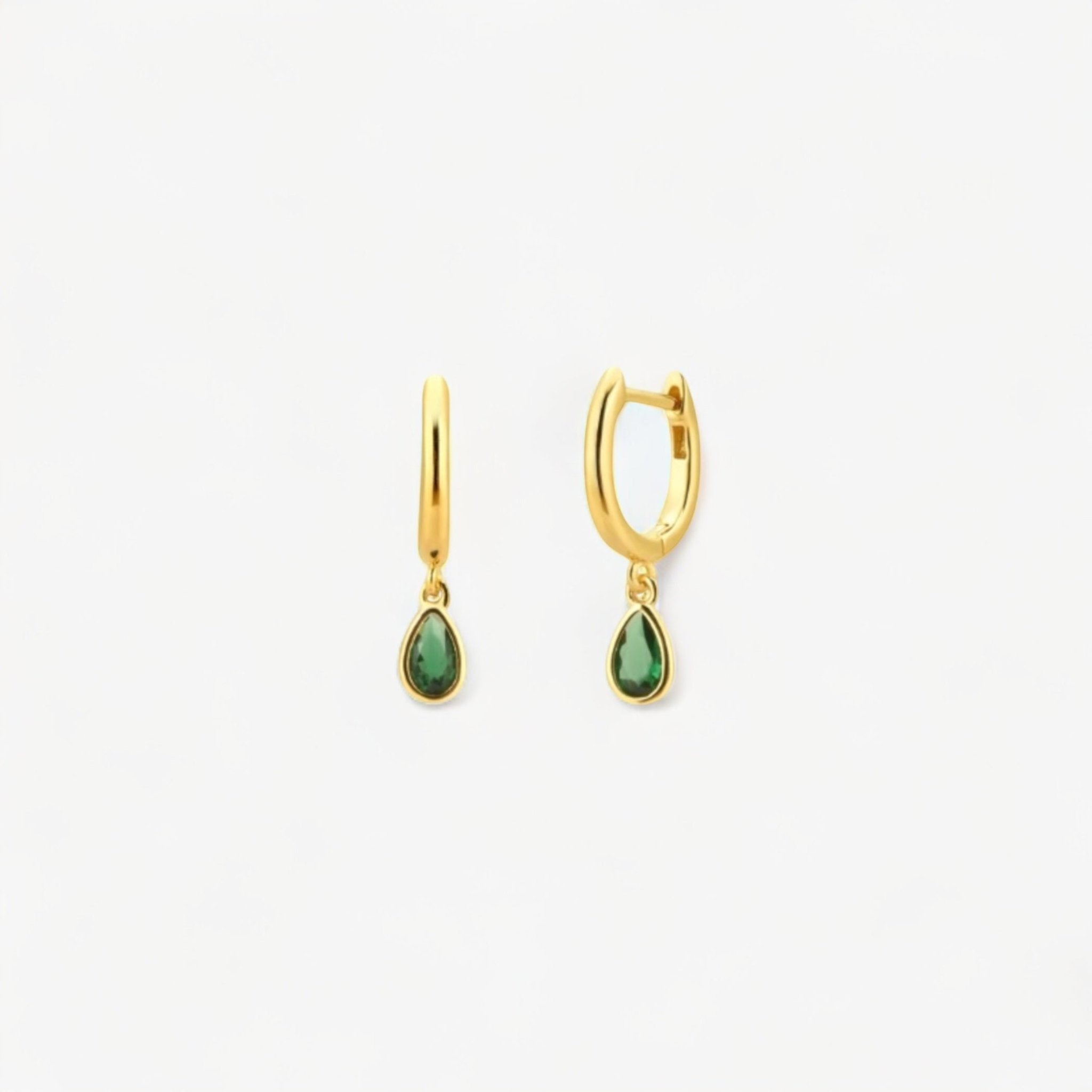 Boucles d'Oreilles PALMA : Luxlab Collection – Éclat Luxueux & Goutte Émeraude – Édition Limitée. - Luxlab Collection