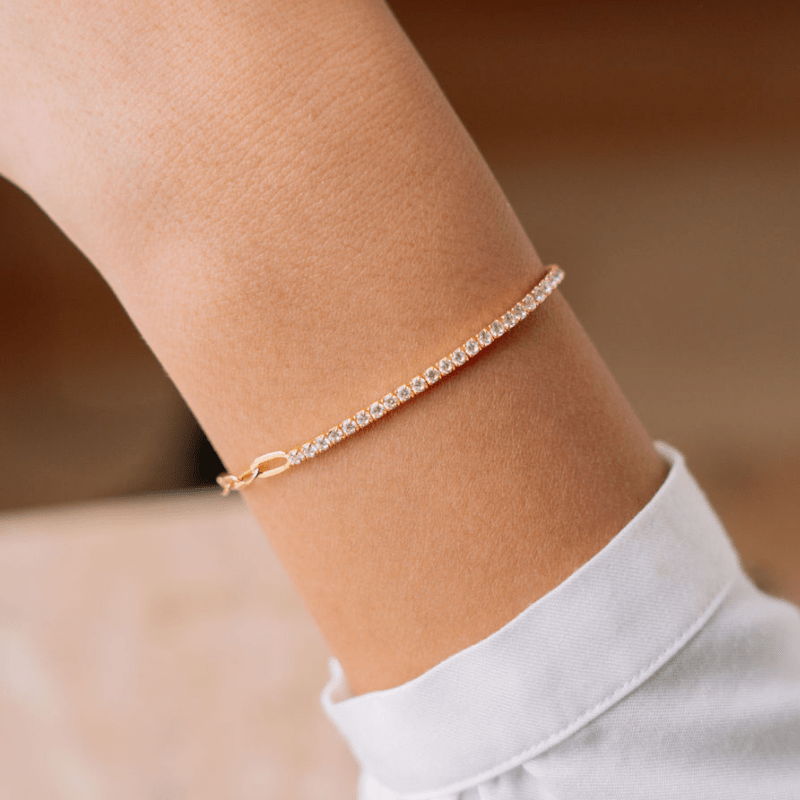 Bracelet LUXE DREAM TENNIS Gold : Luxlab Collection – Double Intensité & Zircons Premium - Luxlab Collection