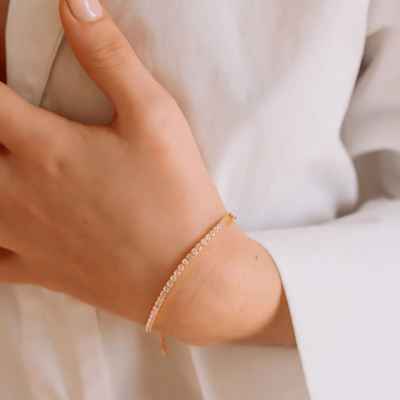 Bracelet LUXE DREAM TENNIS Gold : Luxlab Collection – Double Intensité & Zircons Premium - Luxlab Collection