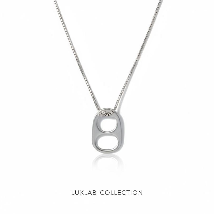 Collier Baddie Spark Silver — Laiton argenté & oxyde de zirconium - Luxlab Collection