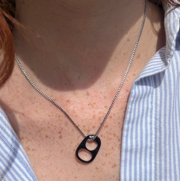 Collier Baddie Spark Silver - Laiton argenté & zircon - Luxlab Collection