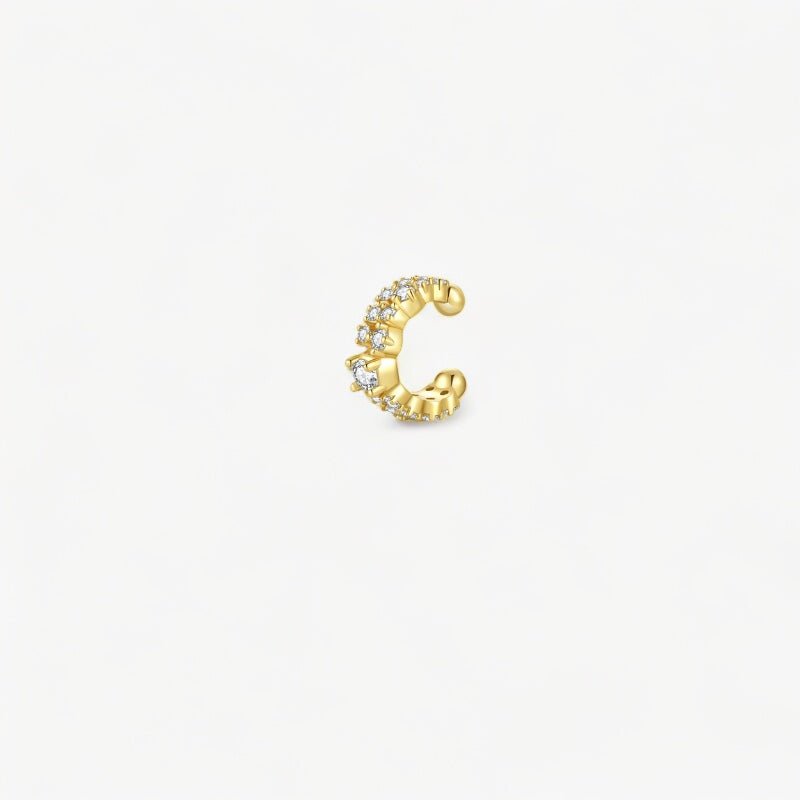 Ear Cuff AFTER PARTY GOLD : Luxlab Collection – L'Éclat Diamant Doré sans Perçage - Luxlab Collection