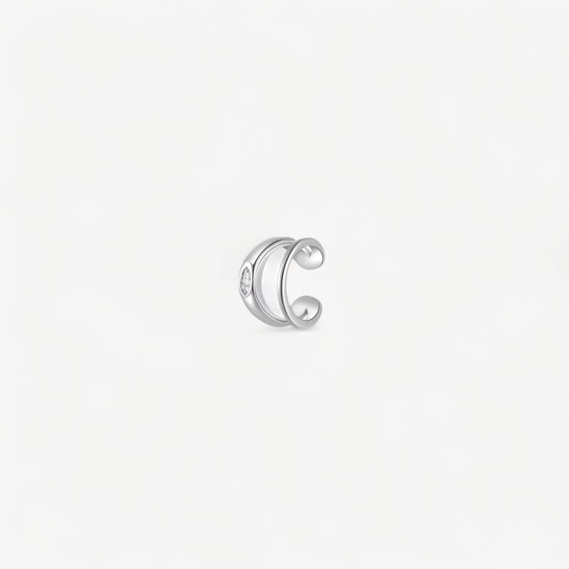 Ear Cuff MUSE SILVER : Luxlab Collection – L'Effet Double Piercing Minimaliste. - Luxlab Collection