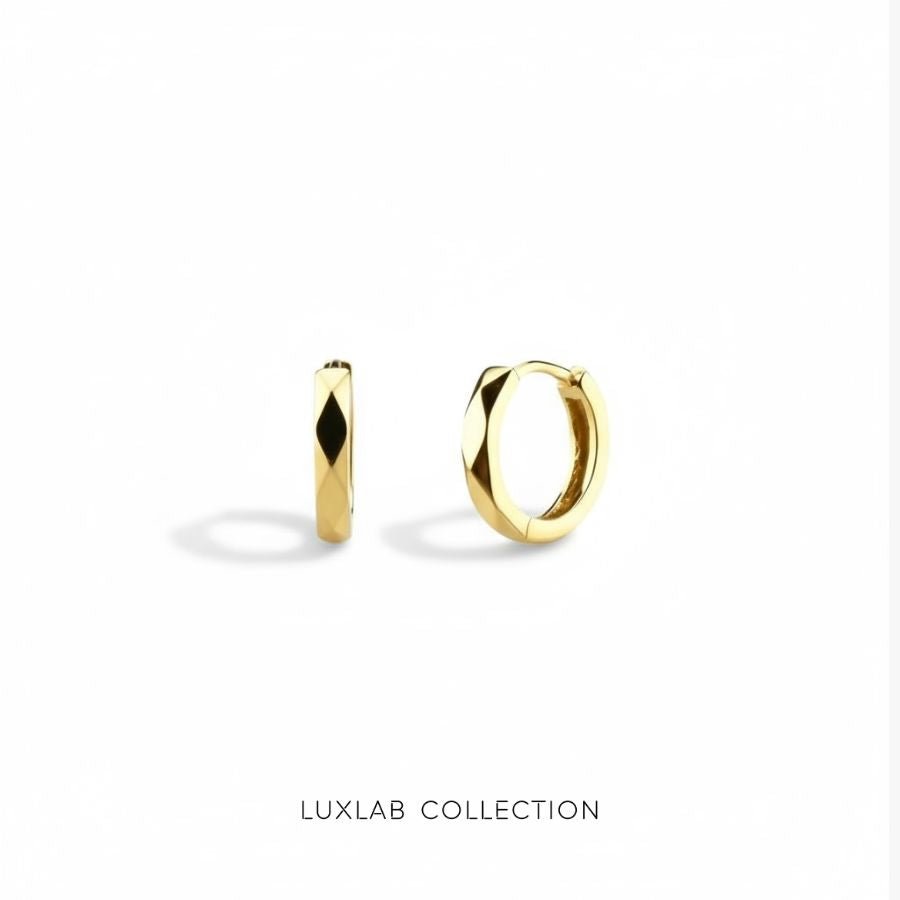 Mini - créoles ICON — Argent 925 plaqué or 18 carats (3 microns) - Luxlab Collection