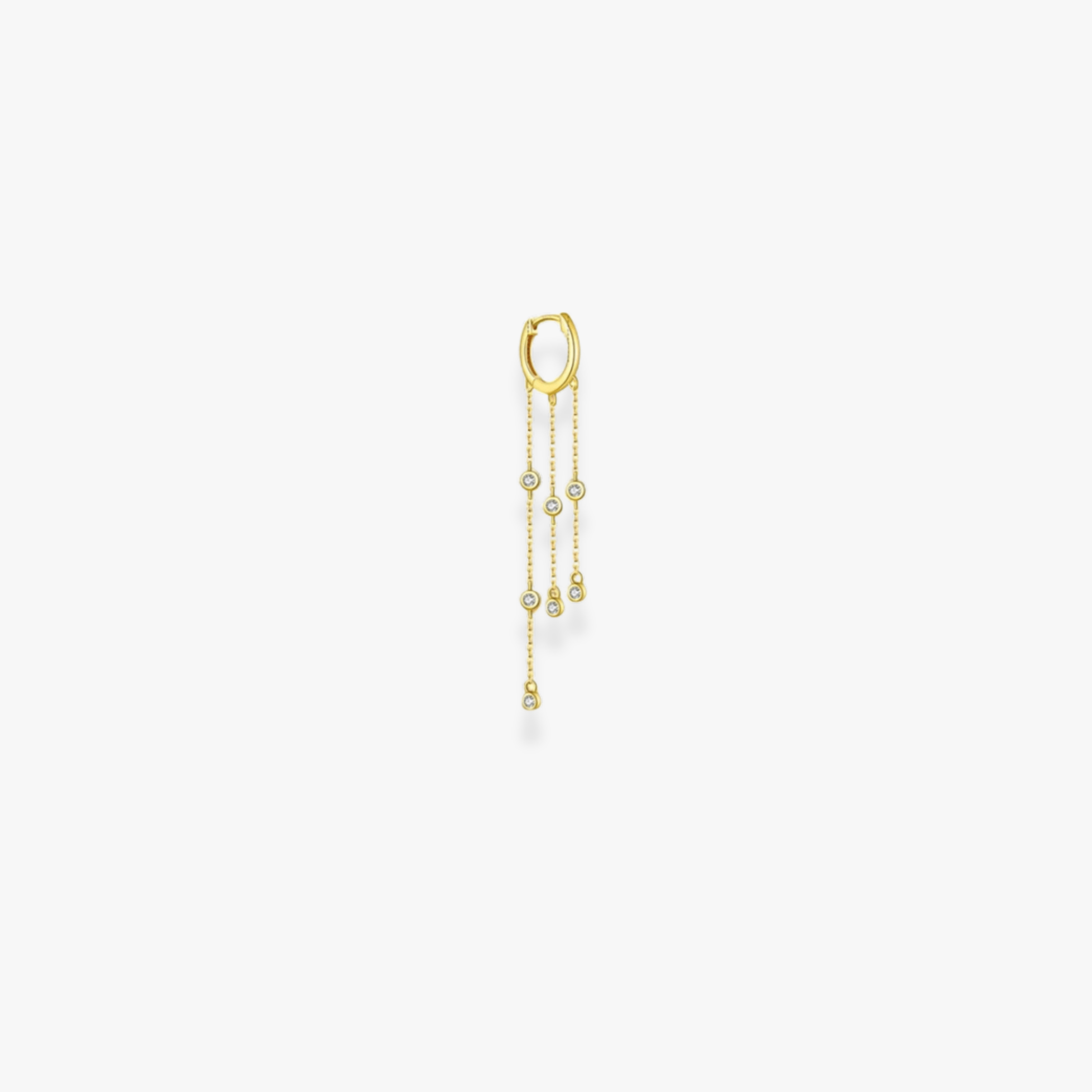 Mono - Boucle GOLDEN HOUR - Argent plaqué or 18 carats et Oxyde de zirconium - Luxlab Collection