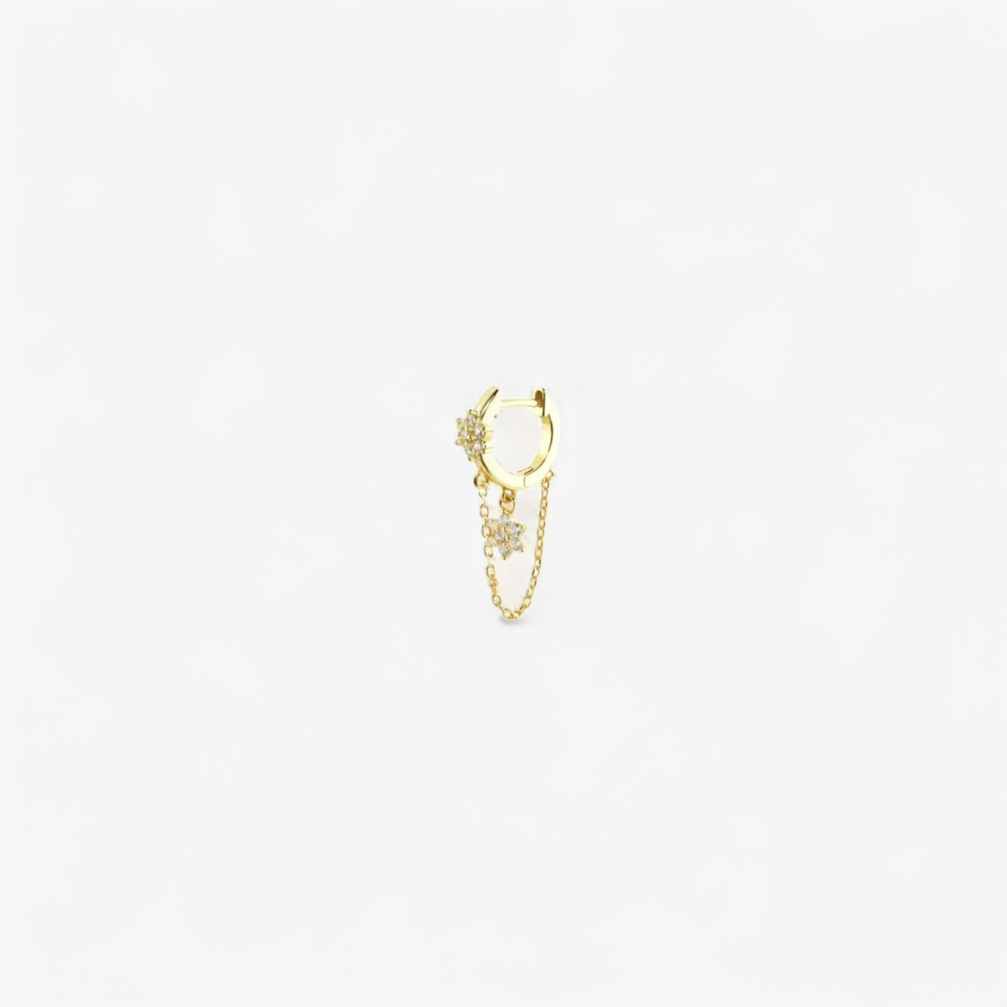 Mono - Boucle IRIS Gold : Luxlab Collection – Les Fleurs Scintillantes en Plaqué Or - Luxlab Collection