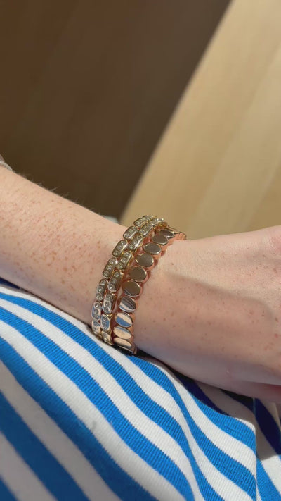 Bracelet Rosé all day porté avec le bracelet Electra de Luxlab ollection